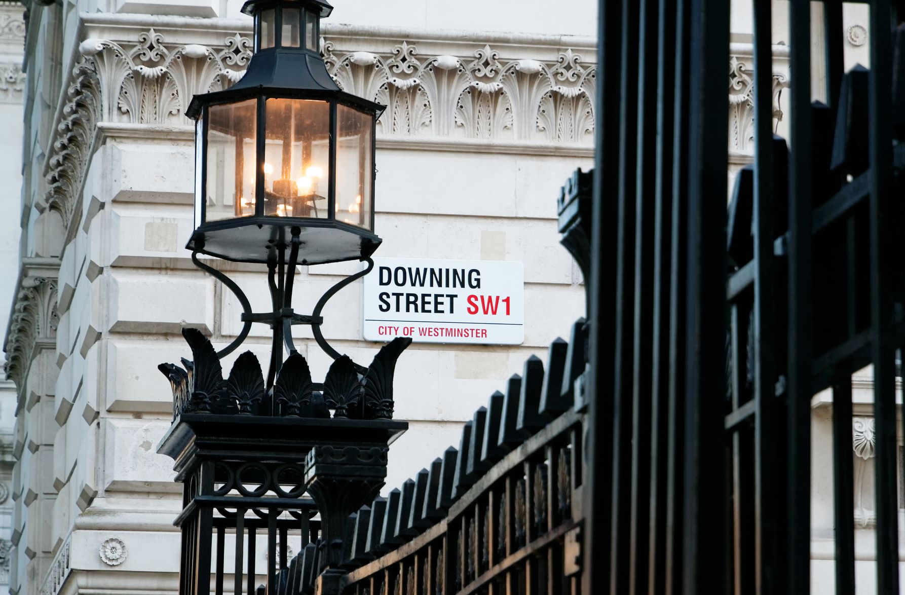 10 Downing Street sign in London